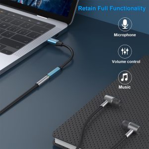 BENFEI USB-C to Audio Jack Adapter 3.5mm with DAC Chipset (Grey) - Image 7