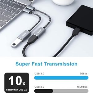 BENFEI USB-C to USB 3.0 Adapter 2 Pack (USB-C Male to USB-A Female, 5Gbps) - Image 3