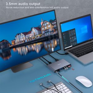 BENFEI 12-in-1 USB-C Docking Station with Dual HDMI, 6 USB Ports, SD/TF Card Reader & Gigabit Ethernet - Image 6