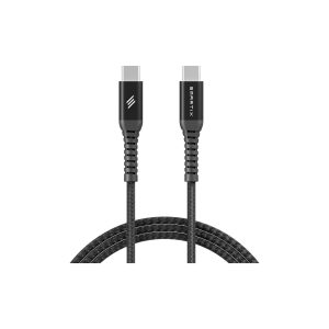 Smartix iConnect 60W USB-C to USB-C Fast Charge Braided Cable (1m, Black) - Image 1