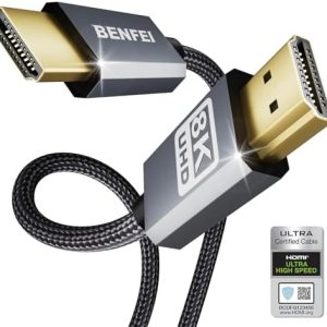 BENFEI 8K HDMI 2.1 Cable Certified Ultra High Speed 48Gbps 4K@240Hz 8K@60Hz (1.8M, Aluminum Shell Nylon Braided) - Image 3