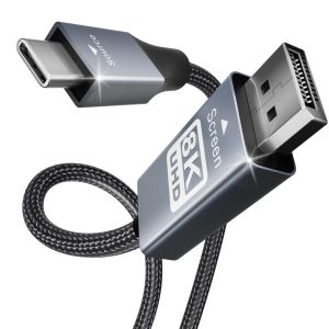 BENFEI USB-C to DisplayPort Cable 8K@60Hz 4K@144Hz 6 Feet Thunderbolt 3/4 (Gray, Aluminium Shell)