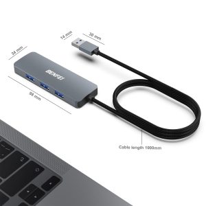 BENFEI USB 3.0 Hub 4-Port Ultra-Slim Expander (5Gbps, Aluminum Alloy) - Image 8