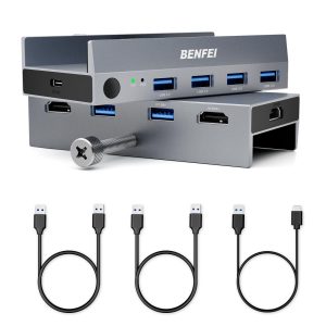 BENFEI USB 3.0 HDMI KVM Switch 8K@60Hz with 4 USB 3.0 Ports (2 Computers)