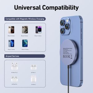 BENFEI Magnetic Wireless Charger 15W MagSafe Compatible Charging Pad - Image 5